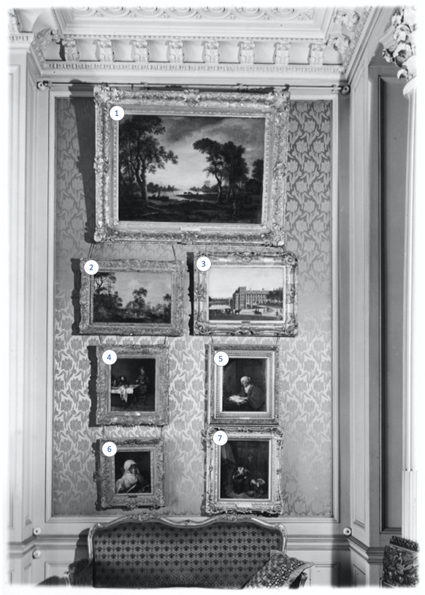 Schloss room six with paintings identified